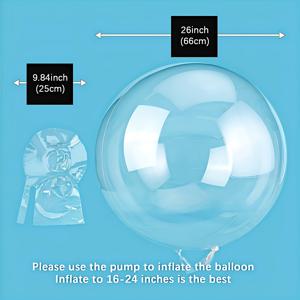 TEMU 12팩 투명 보보볼 - 웨딩, 생일파티 장식용 스트레치 라운드 장미, 이벤트용 대량 보보볼, 어버이날, 졸업식 파티 용품