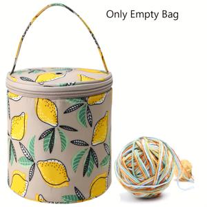 TEMU 1개 ONBAGLST 니트 실 보관 가방, 천공 뚜껑 & 지퍼 스타일 개폐 - 휴대용 실 정리함, 코바늘 케이스, 니트/코바늘 용품 DIY 공예 버킷, 민트 그린/핑크/베이지 (니터를 위한 핸드백)