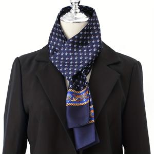 TEMU 남성용 100% 폴리에스터 스카프 - 우아한 네이비 & 골드/레드 레드 레드 레드/, /|스카프