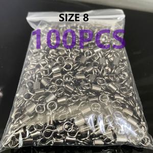 TEMU 8개의 회전 링이 있는 탄소강 낚시 안전 버클 100개 세트입니다. 튼튼한 튜브형 커넥터가 특징이며 낚시 애호가와 장비를 위해 설계되었습니다. 이 버클은 오래 지속되는 회전식 안전 버클입니다.