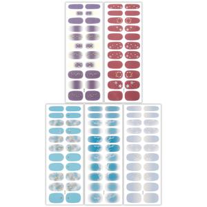 TEMU 반짝이는 눈꽃과 디자인의 크리스마스 테마 네일 폴리쉬 스트립 110개 세트입니다. 이 풀 커버 네일 스티커는 네일 파일이 함께 제공되어 여성에게 오래 지속되는 매니큐어를 위한 완벽한 선택이며, 데일리 데이트 및 네일 아트 디에 적합합니다.