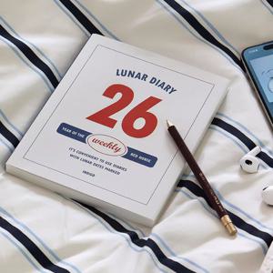 TEMU 아메리칸 인디고 2026 스케줄 북 - 심플한 인스 스타일 레트로 노트, 가로선 주간 계획, 종이, 깃털 없음, 일상 정리, 데일리 플래너 | 레트로 노트 | 종이 노트, 플래너 노트북