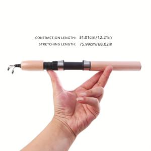 TEMU 미니 낚싯대 (빙어, 새우 낚시, 짧은 낚싯대 포함), 텔레스코픽 바다 낚싯대 및 겨울 낚시 장비