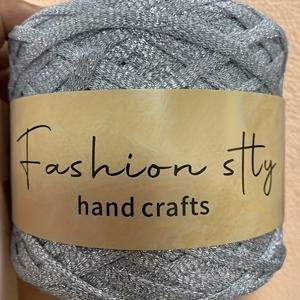 TEMU 5mm 반짝이는 금색 & 은색 글리터 코바늘 뜨개실 - 가방, 스카프 및 액세서리 제작을 위한 반짝이는 공예 재료, 내구성이 뛰어난 폴리에스터, 수제 프로젝트 및 공예 용품에 적합