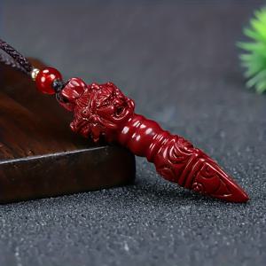 TEMU 1개 스타일 진사 바즈라 펜던트 - 악과 재난을 막아주는 패션 목걸이