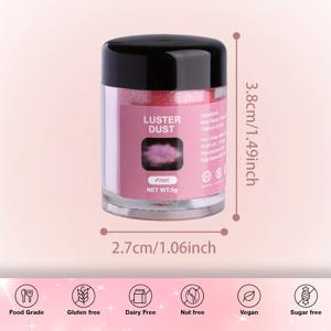 TEMU 대용량 반짝이 글리터 파우더 - 핑크 미세 반짝임, 네일 아트, 레진 공예, 베이킹 장식, 크리스마스 & 할로윈 파티 용품 - 다목적 소재