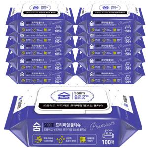 TEMU 숨 물티슈 (캡형) 100매 10팩/20팩 휴대용물티슈 티슈