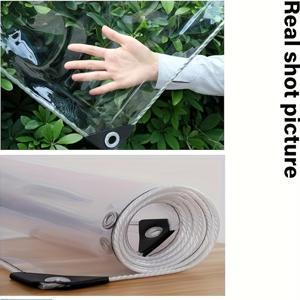 TEMU 반투명 방수 원단 (루프 21) - 실크 투명 PVC 방수 타프 320g/m², 두꺼운 찢김 방지, 캠핑, 식물 온실, 자동차 및 파티오에 적합, 캠핑 필수품, 식물 온실 덮개, 내구성 좋은 타프, 강화 타프, 대형타프, 투명타프, 방수천막포, 투명천막, 방수천, 방수포, 원터치타프, 방수타프