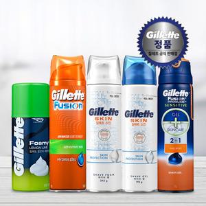 질레트 쉐이빙 젤/폼 모음전 (퓨어스포츠, 하이드라, 시리즈, 포오미)