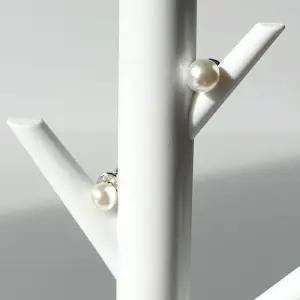 전체 92.5실버 진주 펄 귀걸이(6mm) EA1002