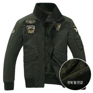 빅사이즈 털안감 항공 봄버 블루종 자켓 점퍼 WI005J