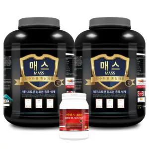 웨이테크 매스 4kg+4kg 탄수화물 고칼로리보충제/보충제2통+아미노