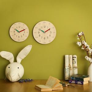 어린이 교육용 학습용 연필 바늘 포인트 무소음 인테리어 벽 시계