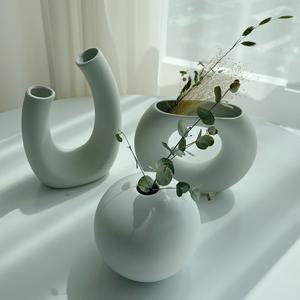 세라믹 도자기 화병 꽃병 3종 [북유럽 인테리어 꽃 빈티지 샌드 디자인 조화 예쁜 오브제]