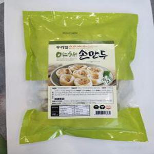 진선푸드 우리밀 야채 손만두 1Kg 채식 비건 냉동만두 식품