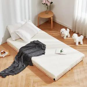조은자리 메모리폼 접이식 침대 토퍼 매트리스 바닥 매트 화이트 하드 SS