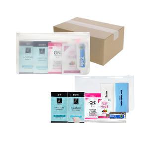 엘라스틴 여행용 파우치 7종 100개 일회용 샴푸 린스 바디워시 세면용품세트