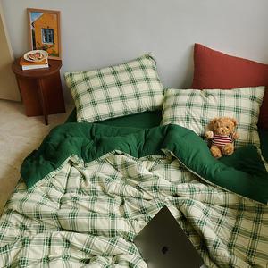 쁘리엘르 빈티지무드 세미마이크로 차렵이불, SS, 그린, 1개