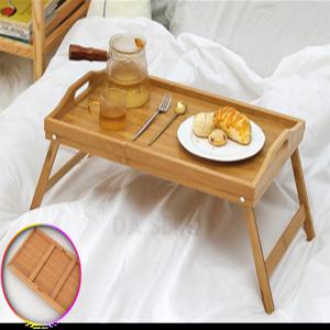 원목 손잡이 접이식 티테이블 좌식책상 침대독서책상 50x30x25