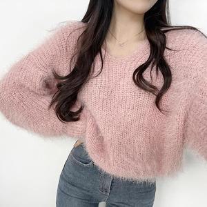 털빠짐X 폭신 앙고라 브이넥 페페 니트