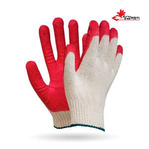 국산 적색반코팅장갑 10G 30켤레 목장갑