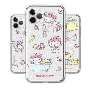 갤럭시 S23 S22 S21 S20 S10 S9 S8 S7 플러스 휴대폰 케이스 산리오 목욕 투명 젤리 케이스