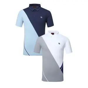 [하프클럽/데니스골프]남성)사선블럭배색 반팔티셔츠_NAMMMTS024