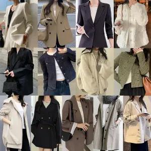 (도도한걸)여성자켓/코트/양털/퍼/가죽/모직/패딩/양면/트위드/정장/긴팔/하프/캐쥬얼/빅사이즈/테일러드/플레어/체크/롤업/박시/가디건/니트/트위드/크롭/더블/마/린넨/데님/청/가디건