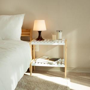 [헤이케일라]화이트 원목 다용도 정리 신발장 선반 2단 500