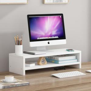 1단 모니터받침대 조립식 2단 데스크 선반 수납형 공간활용 우드 거치대