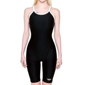 엑스블루 솔리드 클래식에스백 5부 반신 탄탄이 [릴리블랙] 여자 실내수영복 XBL-3035-03