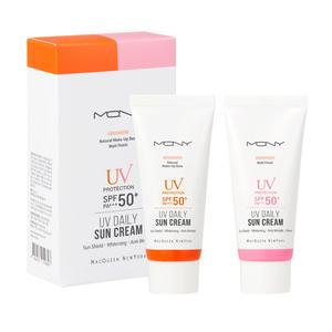 맥퀸뉴욕 UV 데일리 선크림 여행용 2종 키트 (베이스 30g+매트 30g) /SPF50+PA+++ 파데프리 톤업선크림
