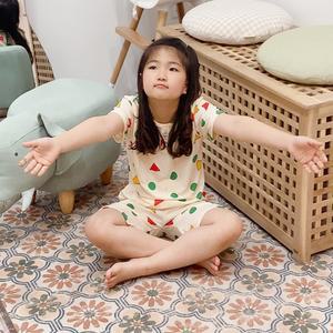 주니어 수면 어린이 여름 잠옷 내의 초등학생 파자마파티