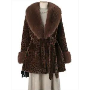 [하프클럽/]센트 호피 퍼카라 코트