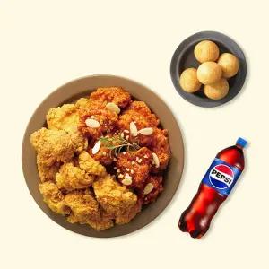 자담치킨 반반순살치킨+치즈볼+콜라1.25L