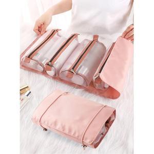 찍찍이 탈부착 돌돌 대용량 화장품 파우치 메이크업 미니가방 여대생용