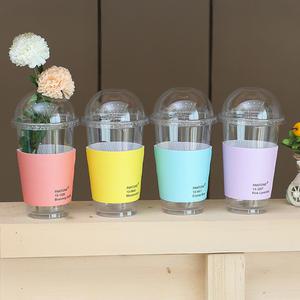 PET 92파이 14/16/20호환 테이크아웃 아이스컵 홀더 팬톤 4종 1박스 500개