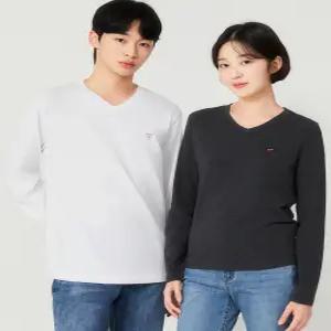 [게스]남성 레귤러핏 브이넥 긴팔티 NP1KE406