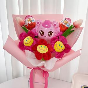 데이핸드 하츄핑 꽃다발 킨더조이 인형 꽃다발 유치원 어린이집 재롱잔치 졸업식 꽃다발