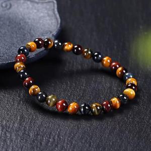선물박스 6mm 호안석 염주 3색 타이거아이 팔찌