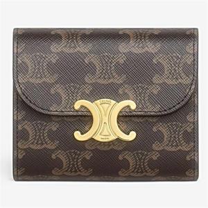 셀린느 스몰 트리옹프 플랩 지갑 - 트리옹프 캔버스 10D782CQH04LU