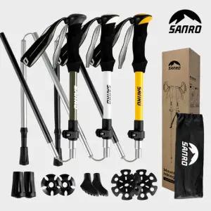 산로 접이식 등산스틱 두랄루민 7075 세트 등산용 지팡이