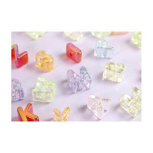 오로라 레터링 비즈 악세사리 약100개입 나만의 이니셜 키링 팔찌 만들기 부자재 선물 공예