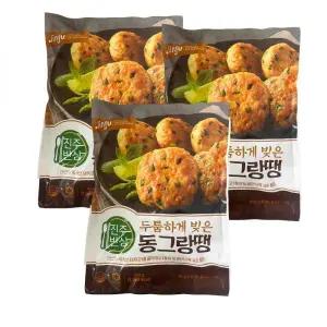 진주반상 두툼하게 빚은 동그랑땡 420g X 3팩, 전요리 정통동그랑땡 육즙풍부 냉동간편식