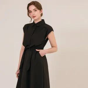 [막스까르띠지오]타이드 캡소매 셔츠 롱원피스