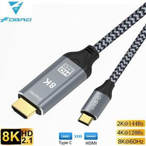 USB C to HDMI 호환 케이블 맥북 호환 화웨이 메이트 30 용 8K 4K 타입 2.1 썬더볼트 3  60Hz 120Hz