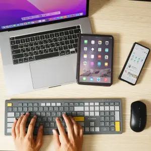 플레이기어 펜타그래프 저소음 무선 블루투스 5.0 키보드/키스킨/포함/편리한/휴대용/깔끔한/포인트/항균