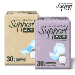 서포트 성인용 속기저귀 슬림패드 남녀공용 라운드형30매X4팩