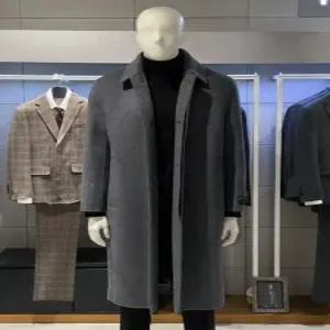 [트루젠]발마칸 캐시미어블렌드 챠콜컬 그레이컬 핸드메이드 롱코트