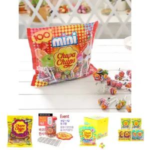 츄파춥스 미니 100개입 막대사탕 화이트데이 캔디선물/막대/사탕/대용량/캔디/젤리/스틱사탕/스틱캔디